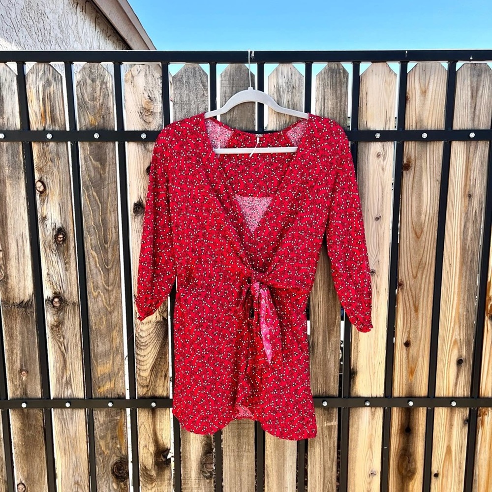FREE PEOPLE Clara Floral Print Tunic Dress
